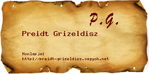 Preidt Grizeldisz névjegykártya